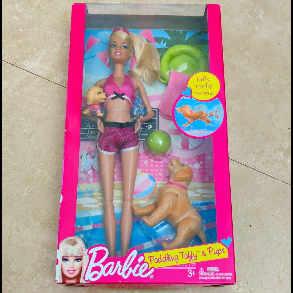 Paddling Taffy & Pups Barbie